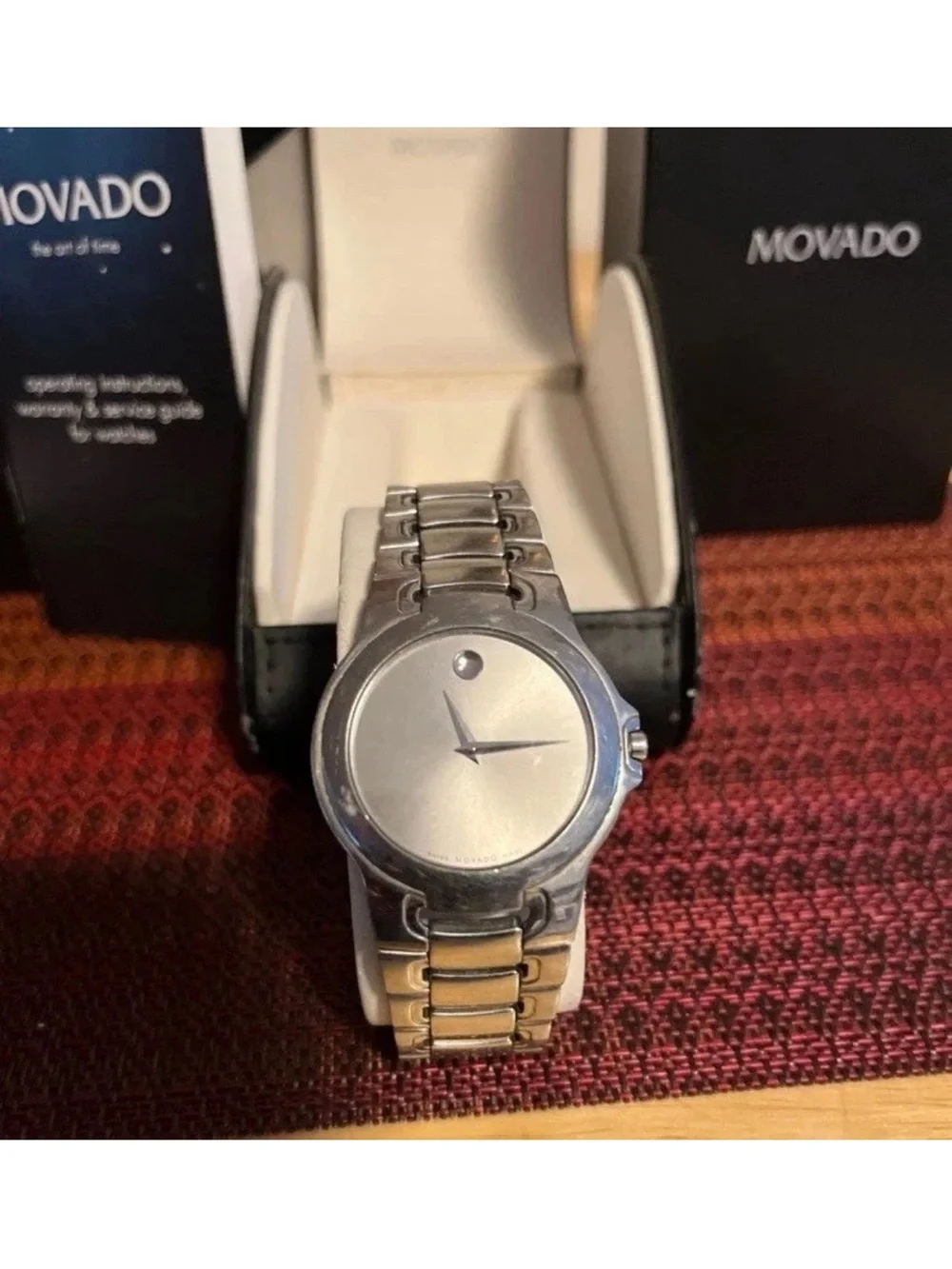 Movado Men’s Silver-Tone Stainless Steel Bracelet Watch